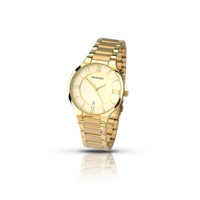 Men's gold plated stainless steel bracelet watch 1139.28